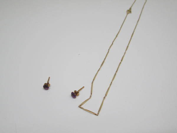 金　K18　ネックレス　ピアス買取　倉敷